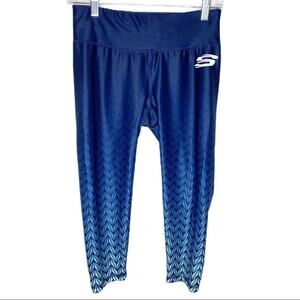 Sketchers Sport Athletic Blue Ombre Capri Leggings Small